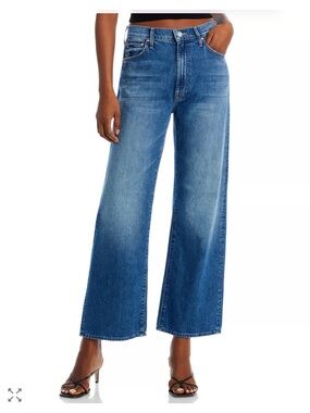 MOTHER The Dodger Ankle Wide-Leg Jeans in Blue Wash